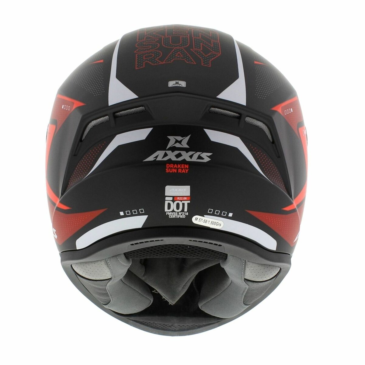 Axxis FF112D Draken S Sunray B5 Matt Fluor Red Helmet