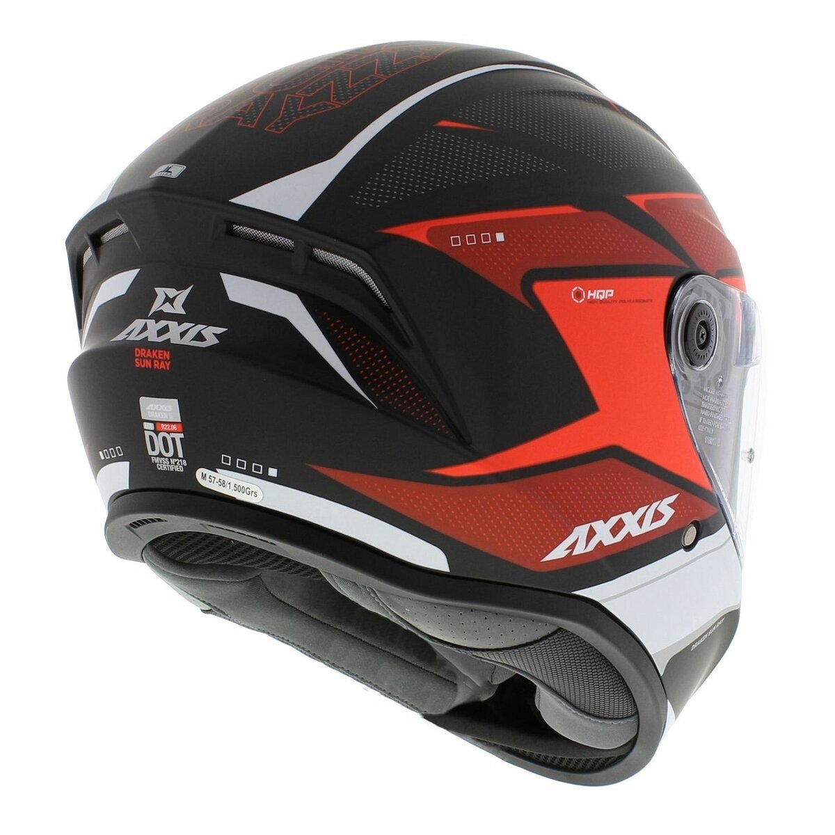 Axxis FF112D Draken S Sunray B5 Matt Fluor Red Helmet