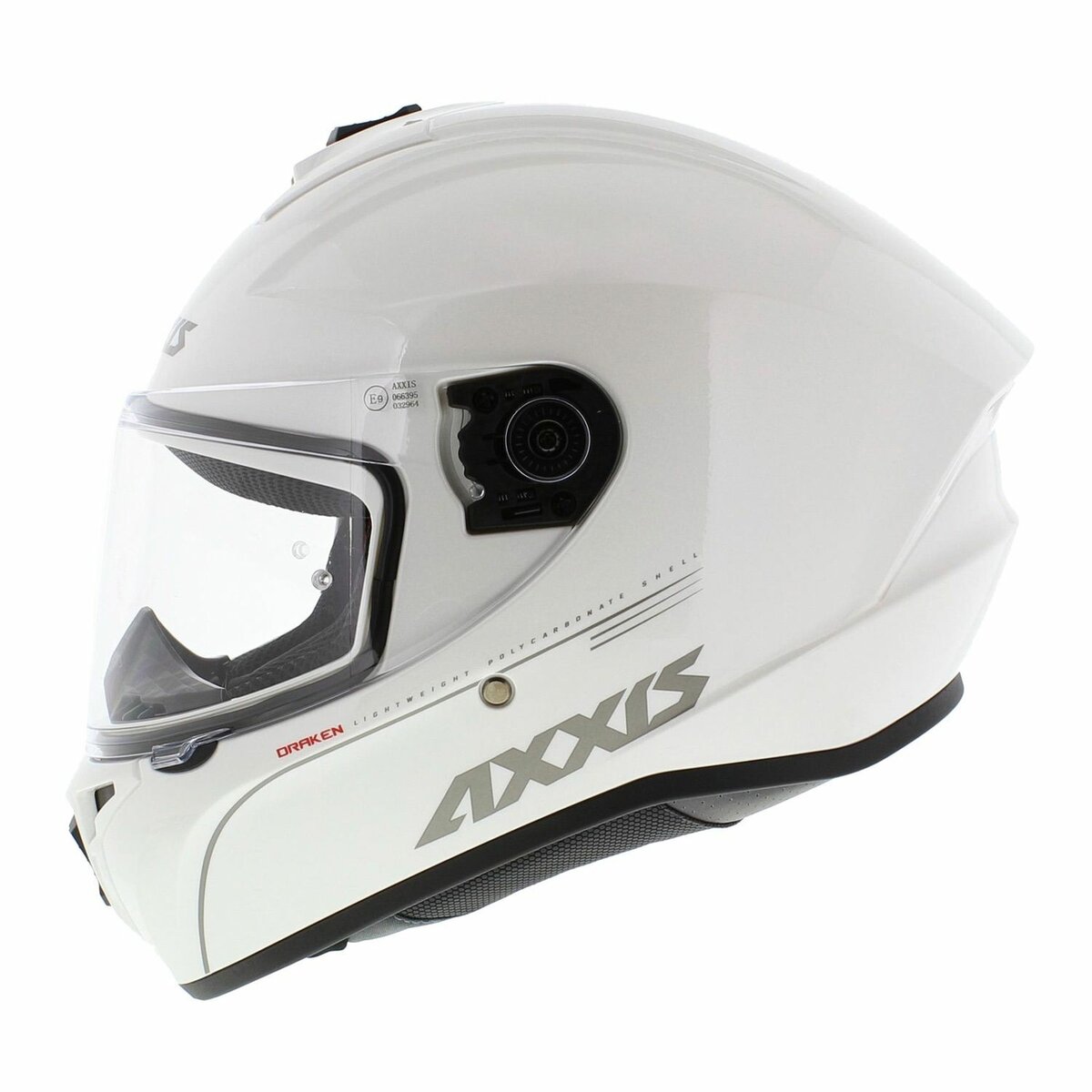 Axxis FF112D Draken S Solid V.2 A10 Gloss Pearl White Helmet