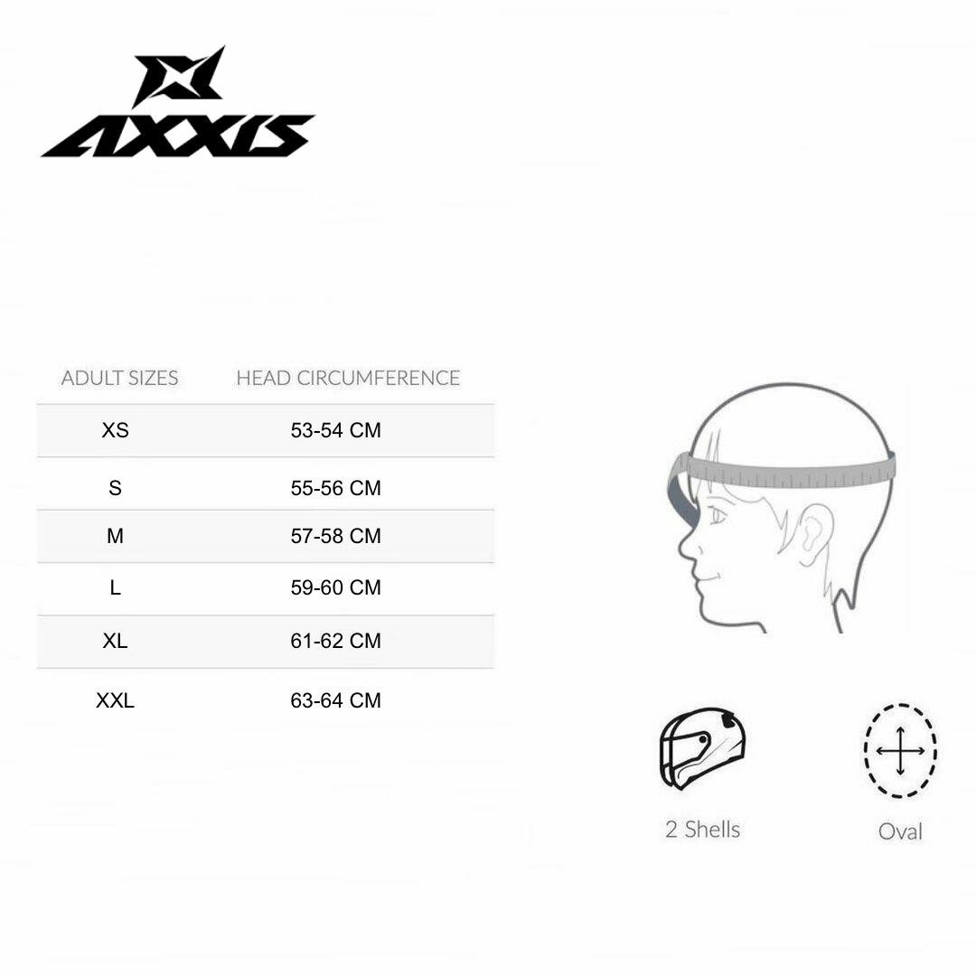 Axxis-Metro-jethelm-Cool-mat-grijs-maattabel
