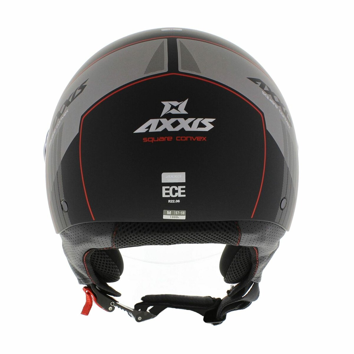 Axxis Square S Convex helmet matt black red