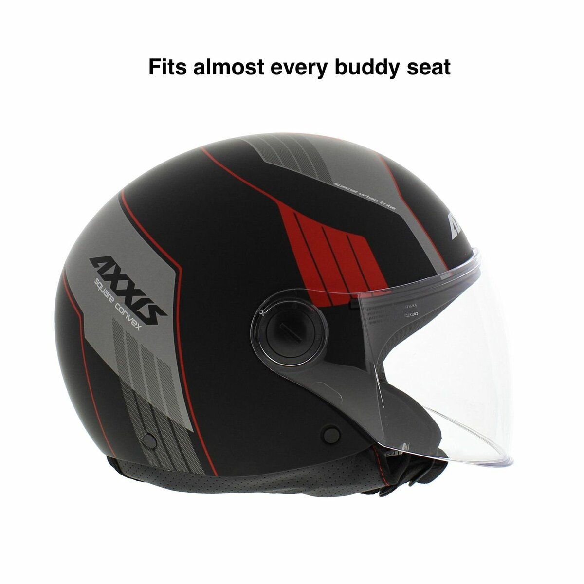 Axxis Square S Convex helmet matt black red