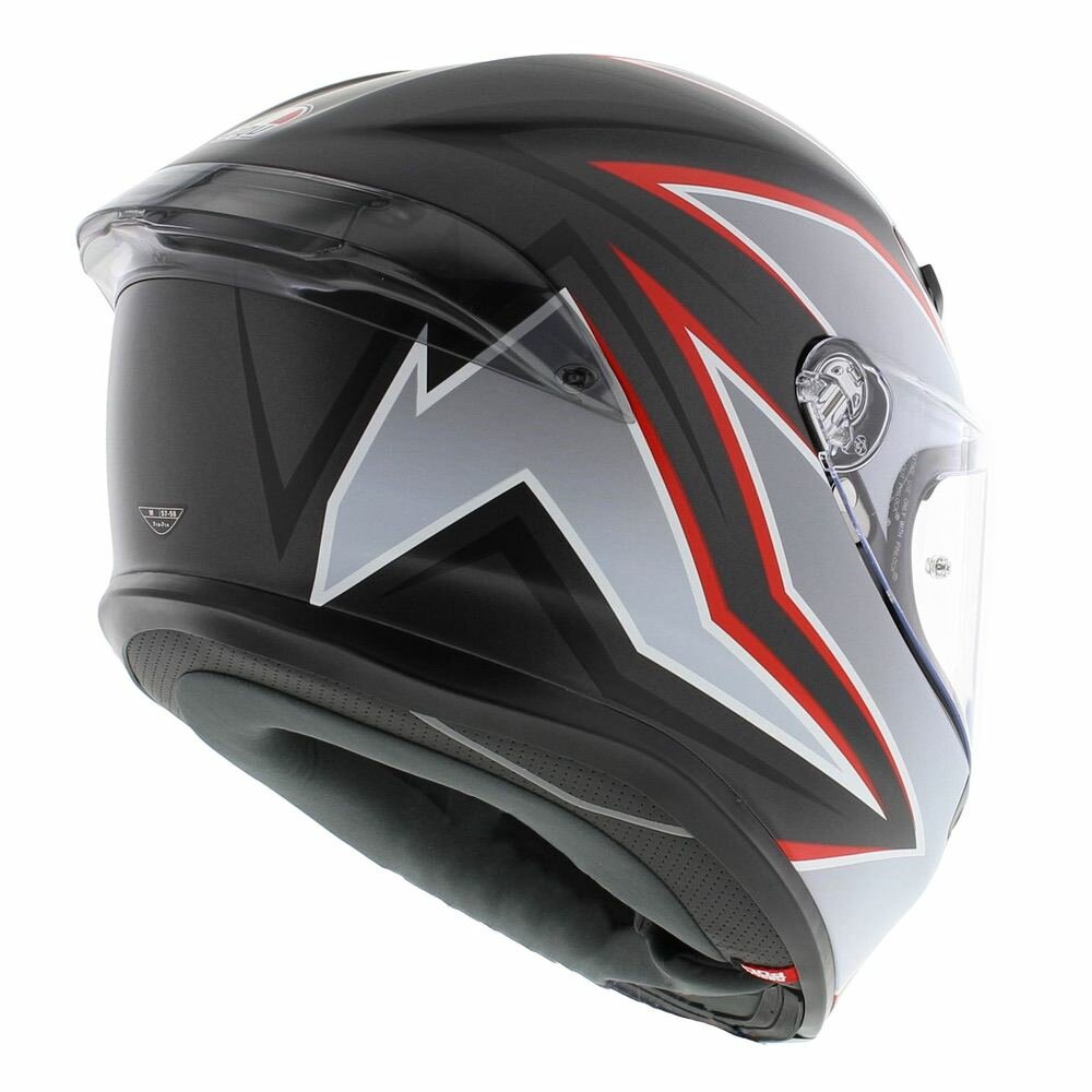 AGV K6 S Flash Matt Black Red Silver