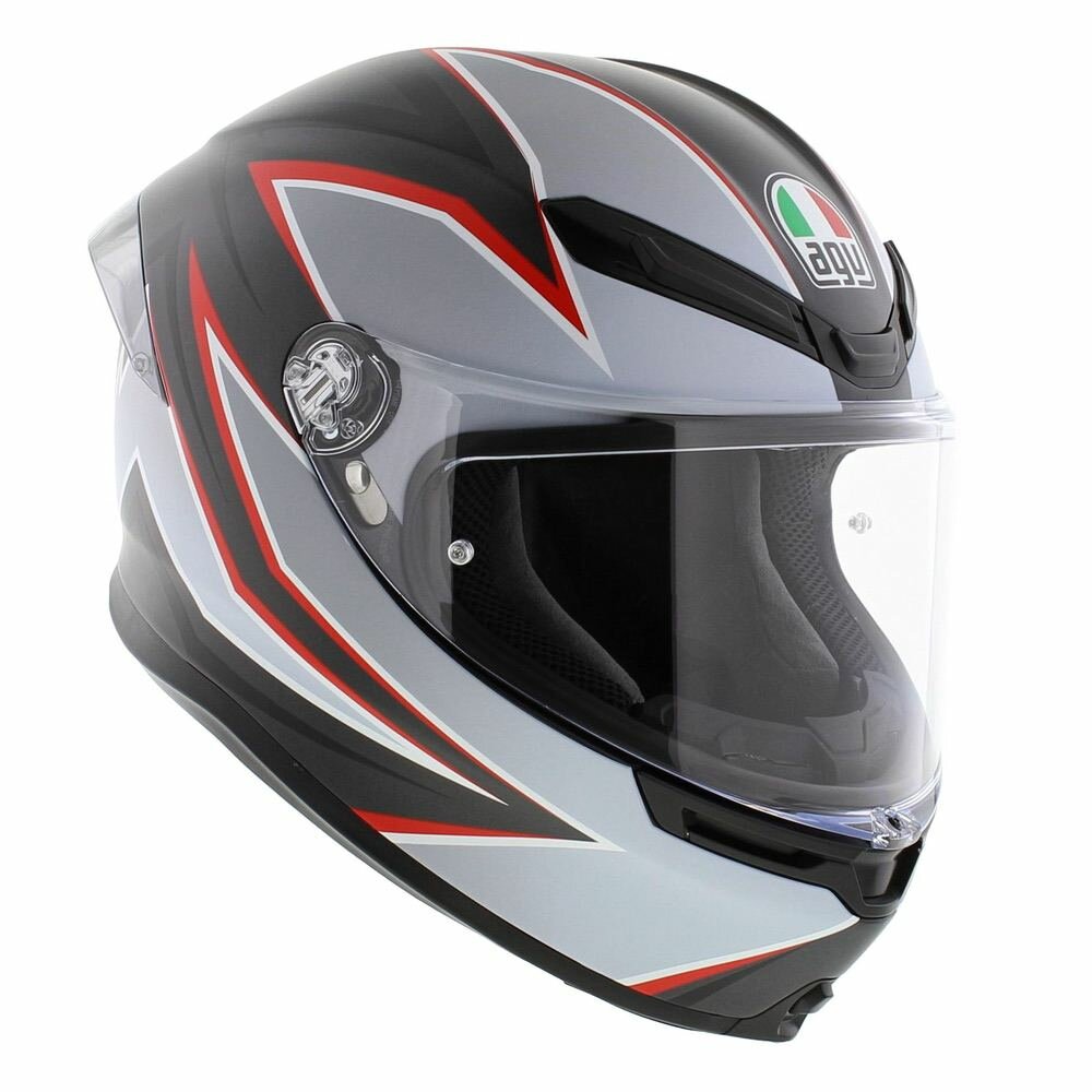 AGV K6 S Flash Matt Black Red Silver