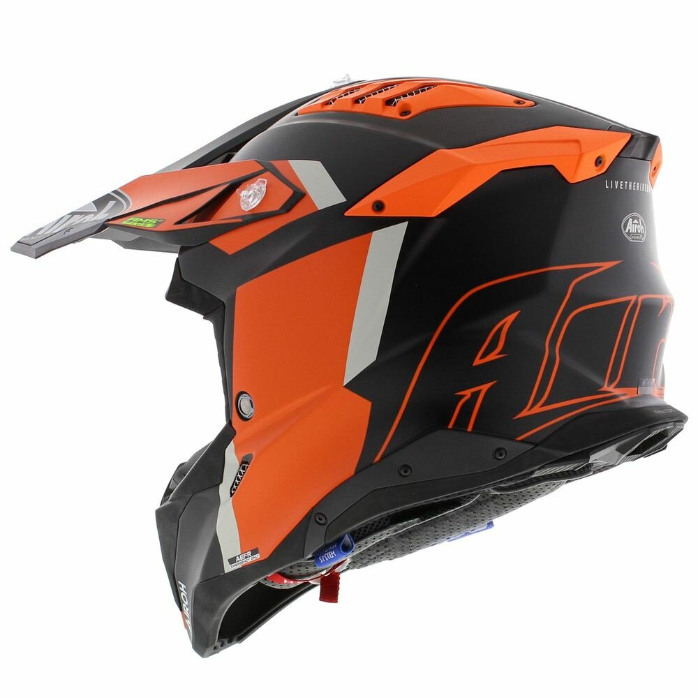 Airoh Aviator 3 AMS² Glory matt black orange