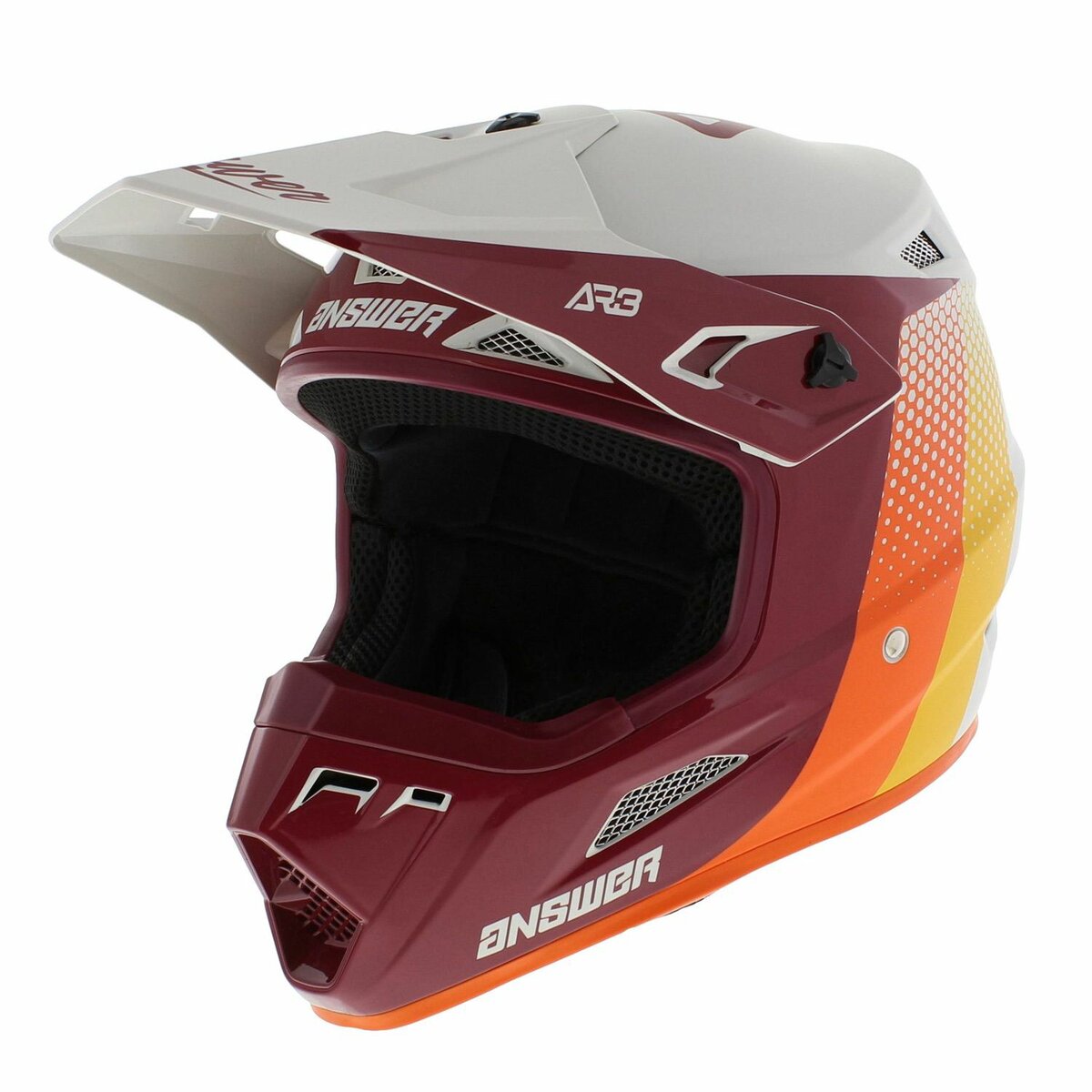 Answer AR3 MX helmet Pace red white orange - Size L