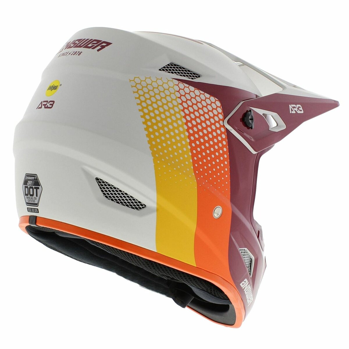 Answer AR3 MX helmet Pace red white orange - Size L