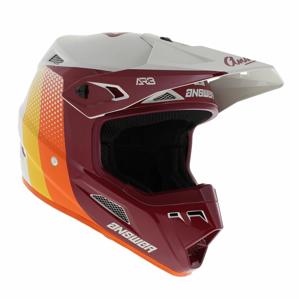 Answer AR3 MX helmet Pace red white orange - Size L