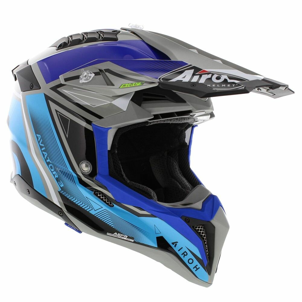 Airoh Aviator 3 AMS² League gloss blue grey