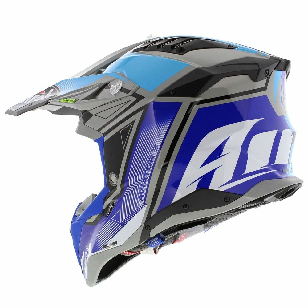 Airoh Aviator 3 AMS² League gloss blue grey