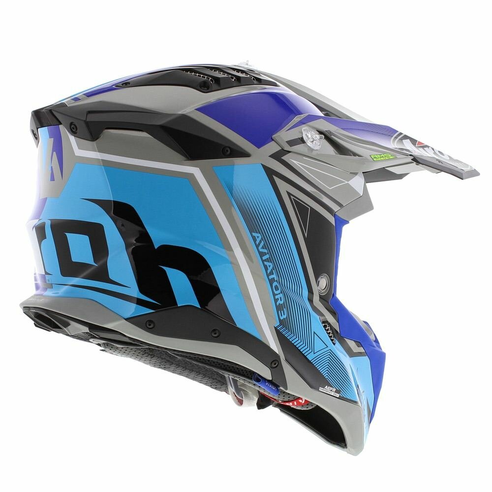 Airoh Aviator 3 AMS² League gloss blue grey