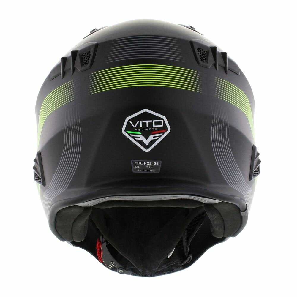Vito Jet Bruzano helmet matt black fluo yellow
