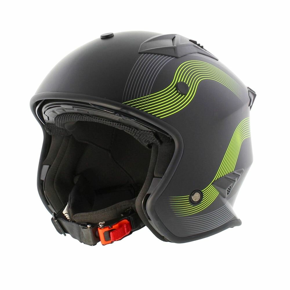 Vito Jet Bruzano helmet matt black fluo yellow