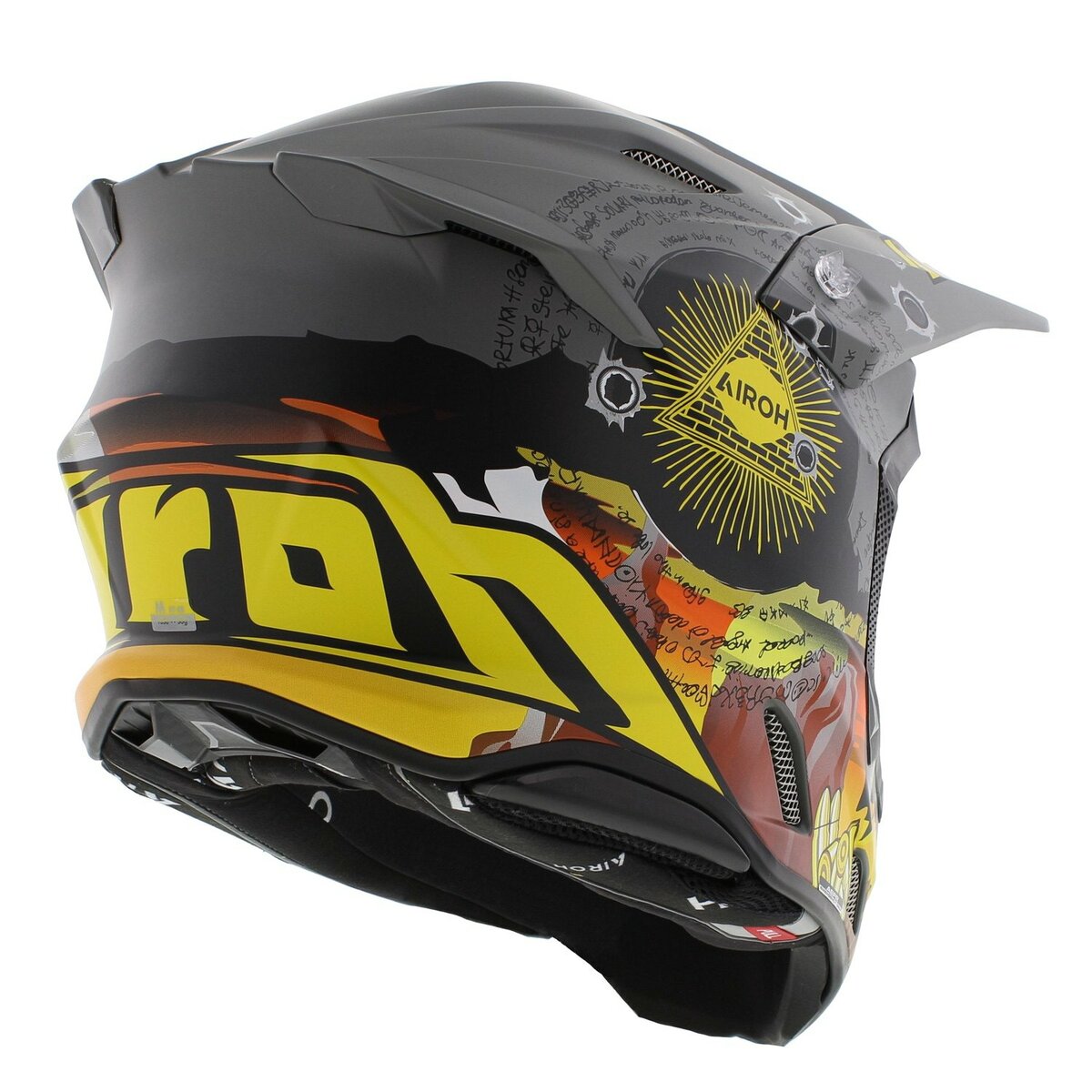 Airoh Twist 3.0 MX Helmet Adventure matt grey black orange - Lara Croft
