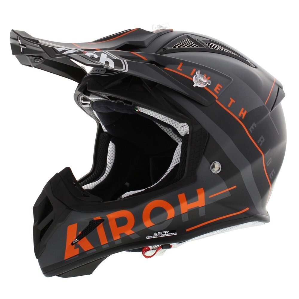 Airoh Aviator Ace crosshelm Amaze matt black orange