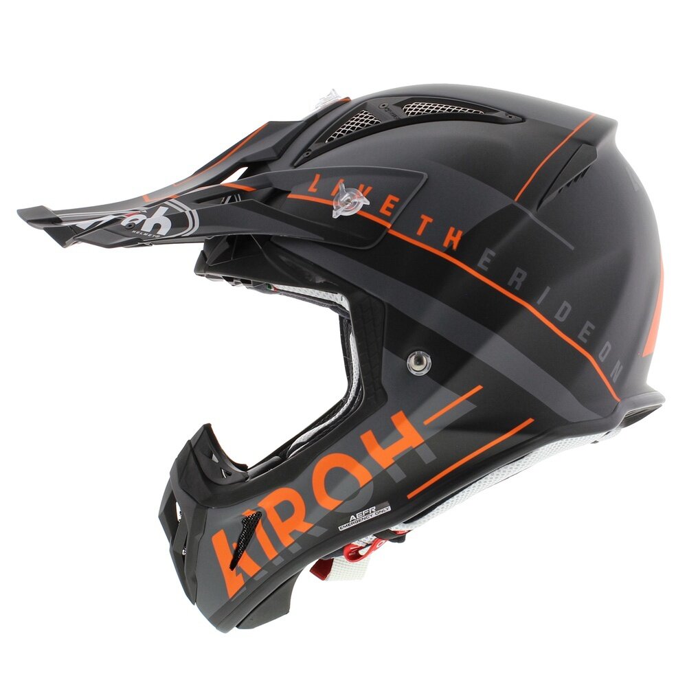 Airoh Aviator Ace crosshelm Amaze matt black orange