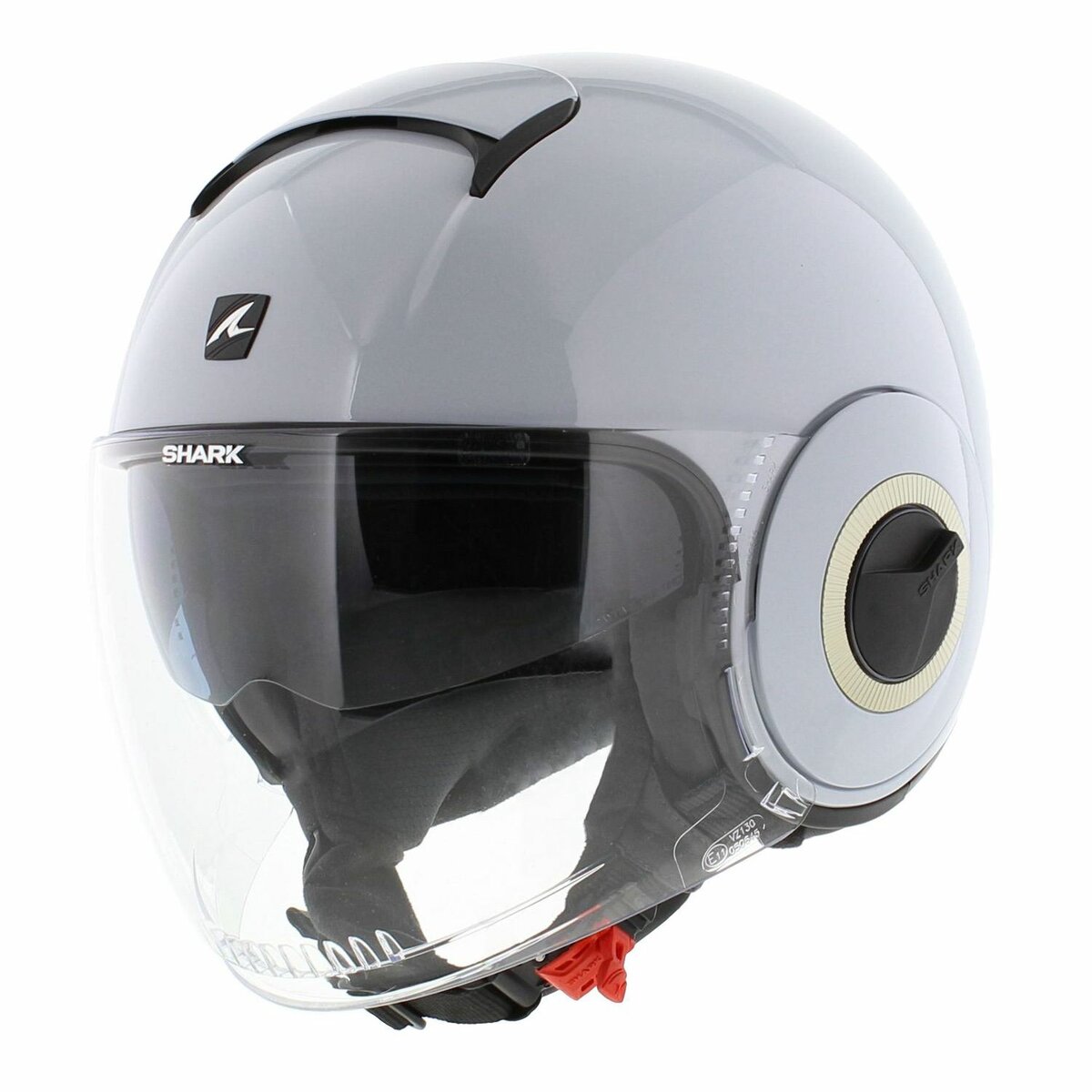 Shark Nano helmet blank gloss white silver W01