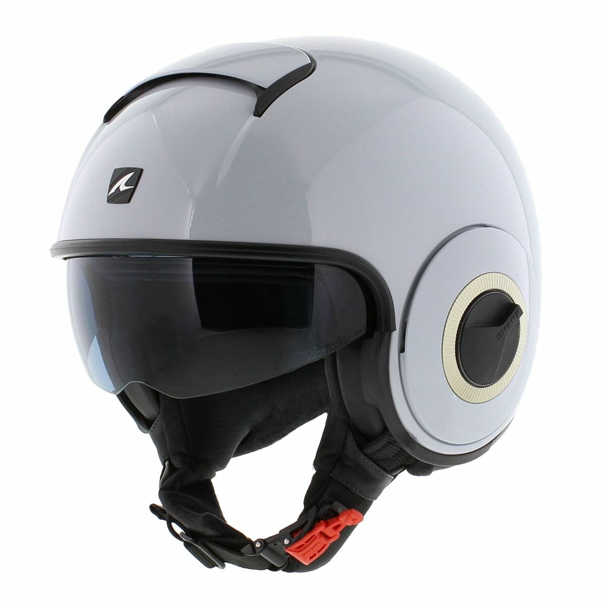 Shark Nano helmet blank gloss white silver W01