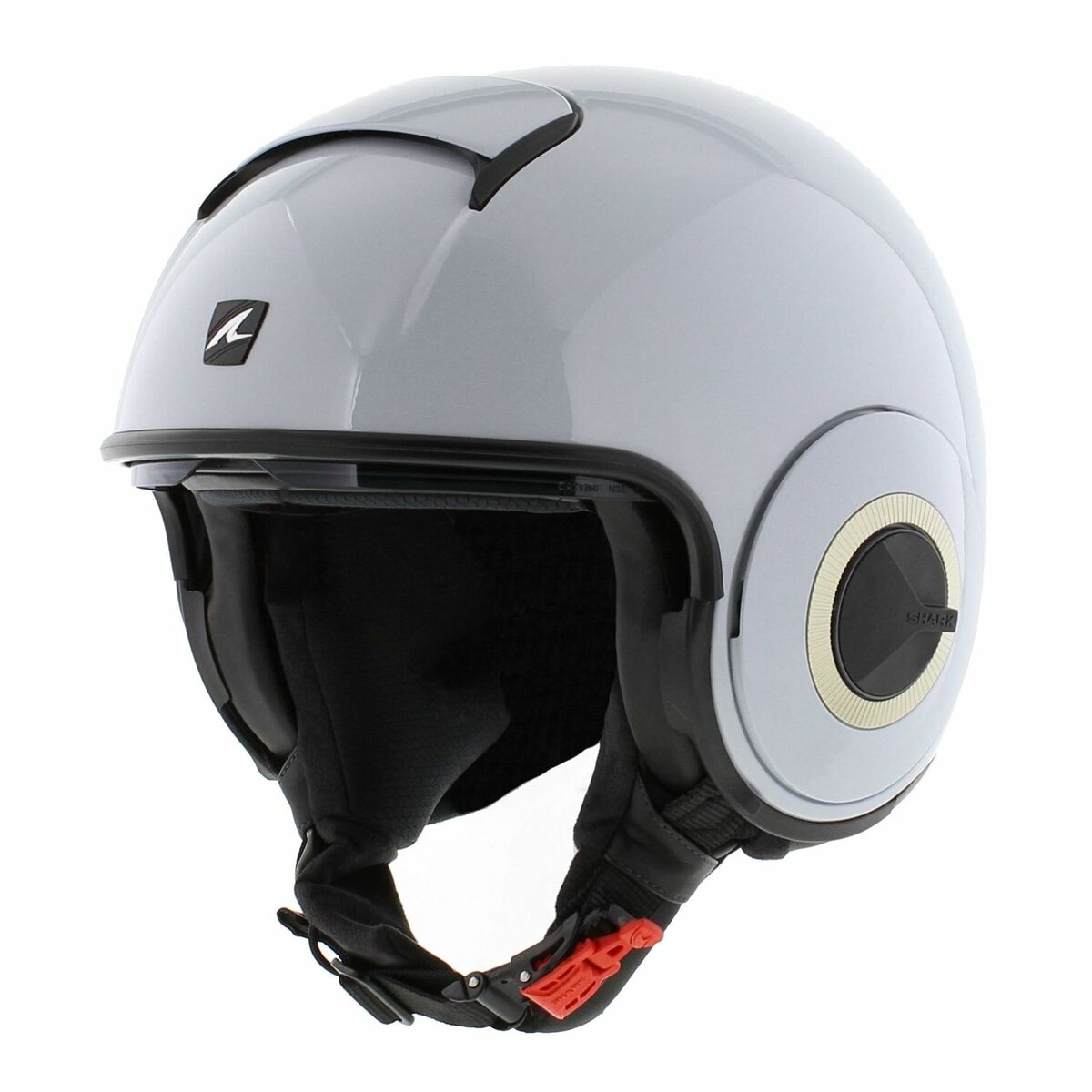 Shark Nano helmet blank gloss white silver W01