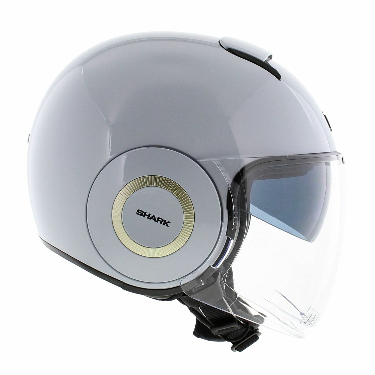Shark Nano helmet blank gloss white silver W01