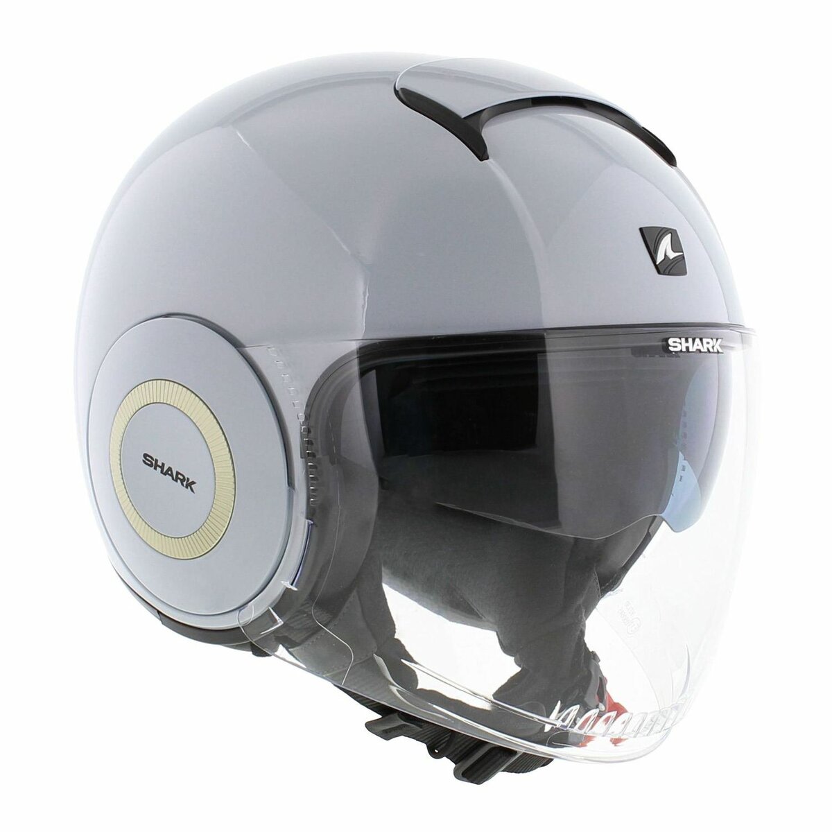 Shark Nano helmet blank gloss white silver W01