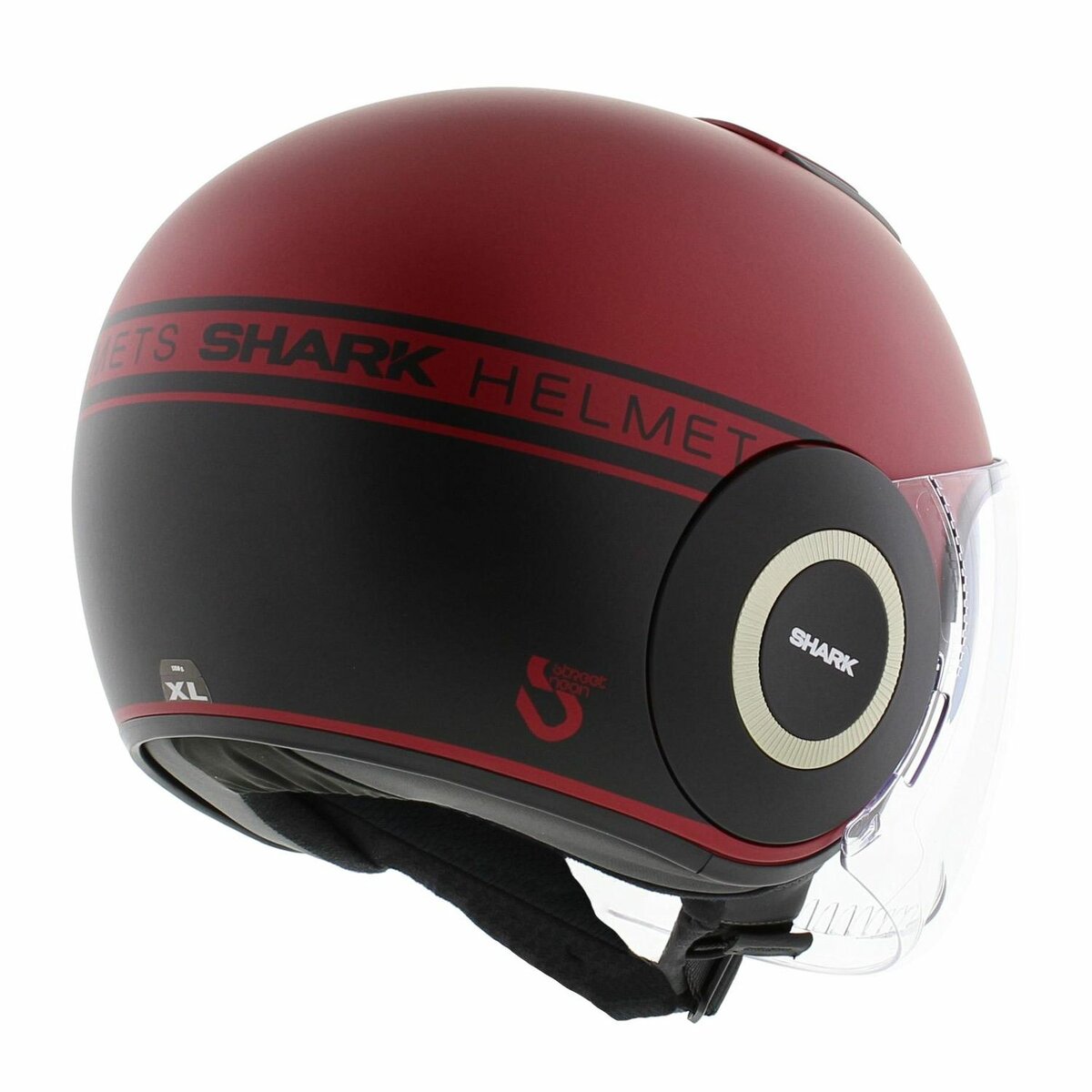 Shark Nano Helmet Street Neon matt red black RKR