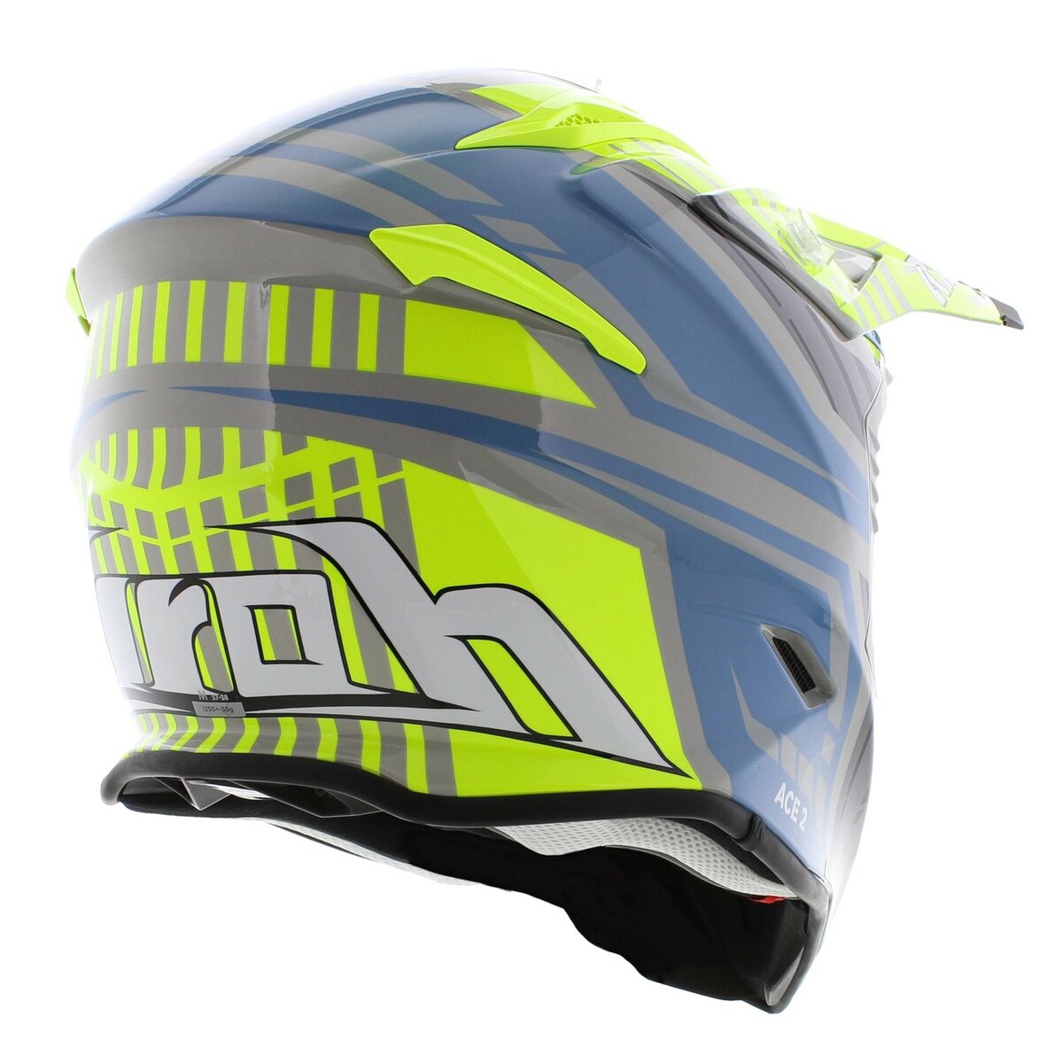 Airoh Aviator Ace 2 MX Helmet Proud - gloss yellow blue grey