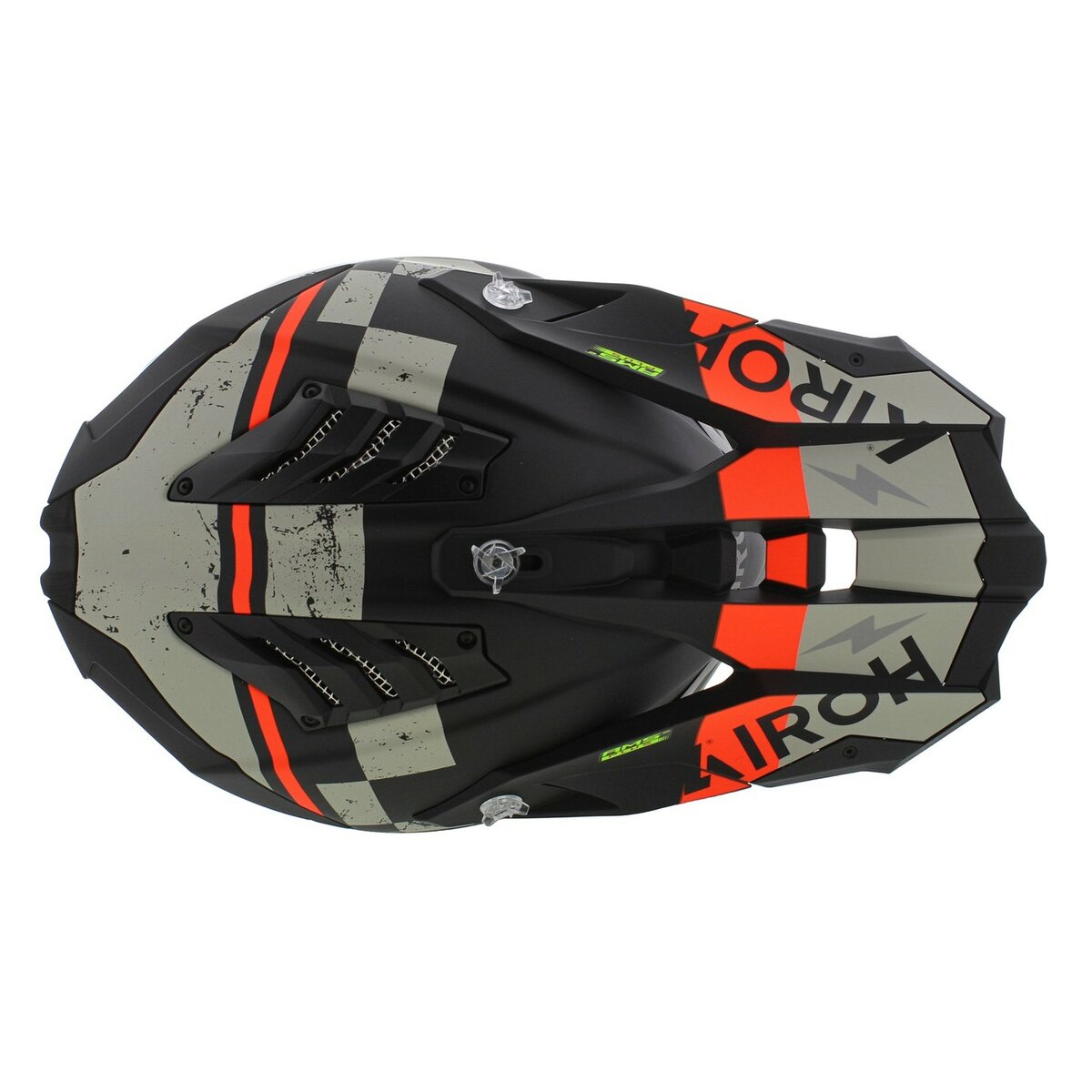 Airoh MX Helmet Aviator 3 AMS² Burnout matt black grey red