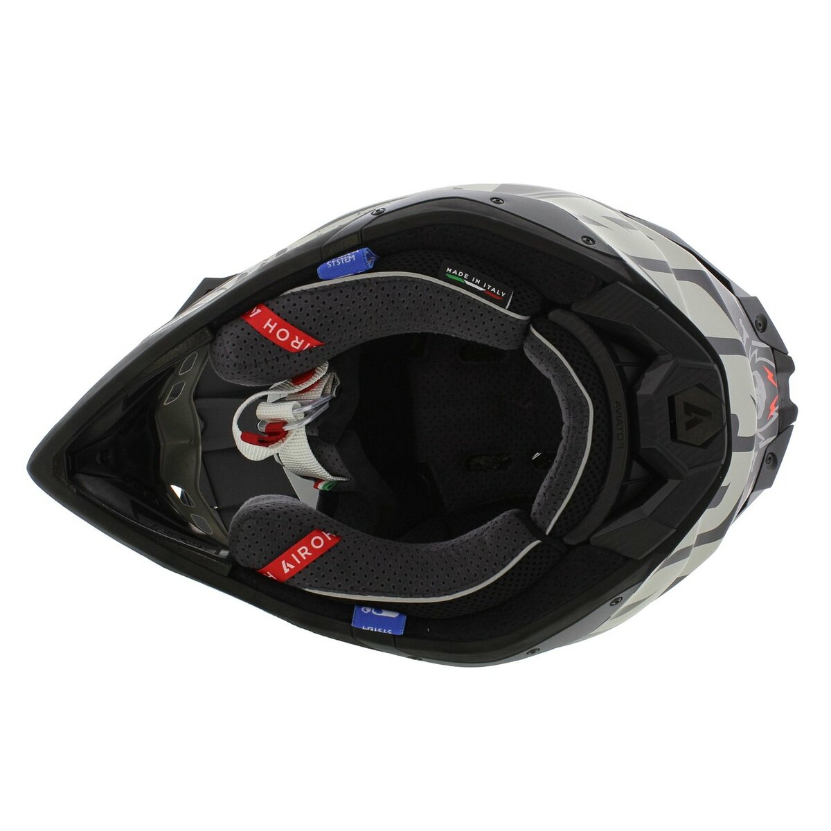 Airoh MX Helmet Aviator 3 AMS² Burnout matt black grey red
