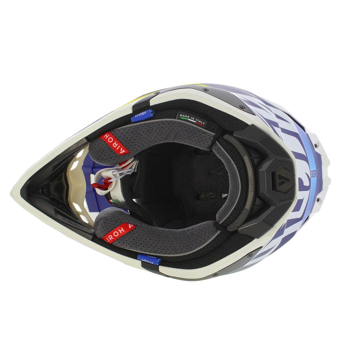 Airoh Helmet Aviator 3 AMS² Saber matt blue white yellow