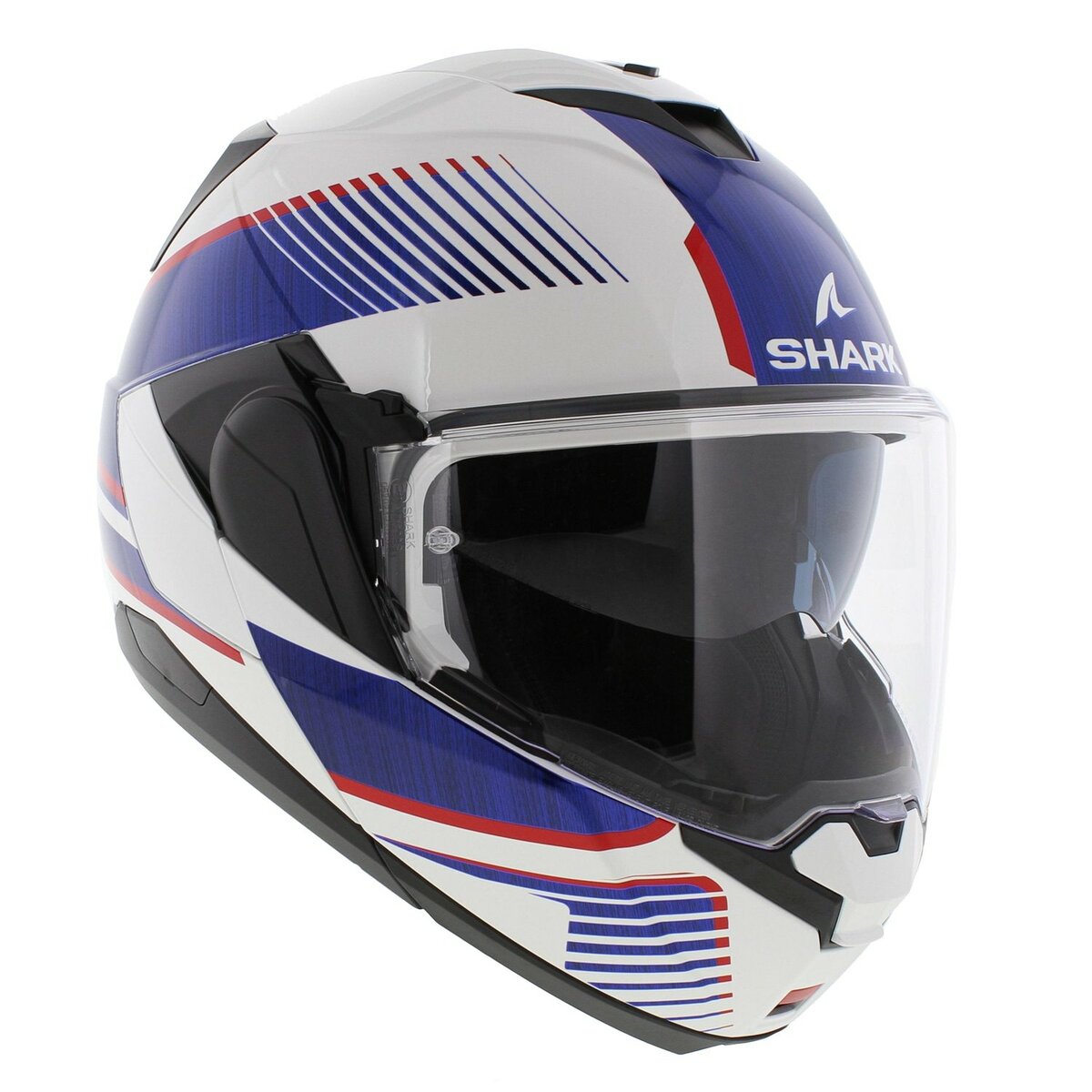 Shark Oxo Modular Helmet Blank - Sikter - White Blue Red