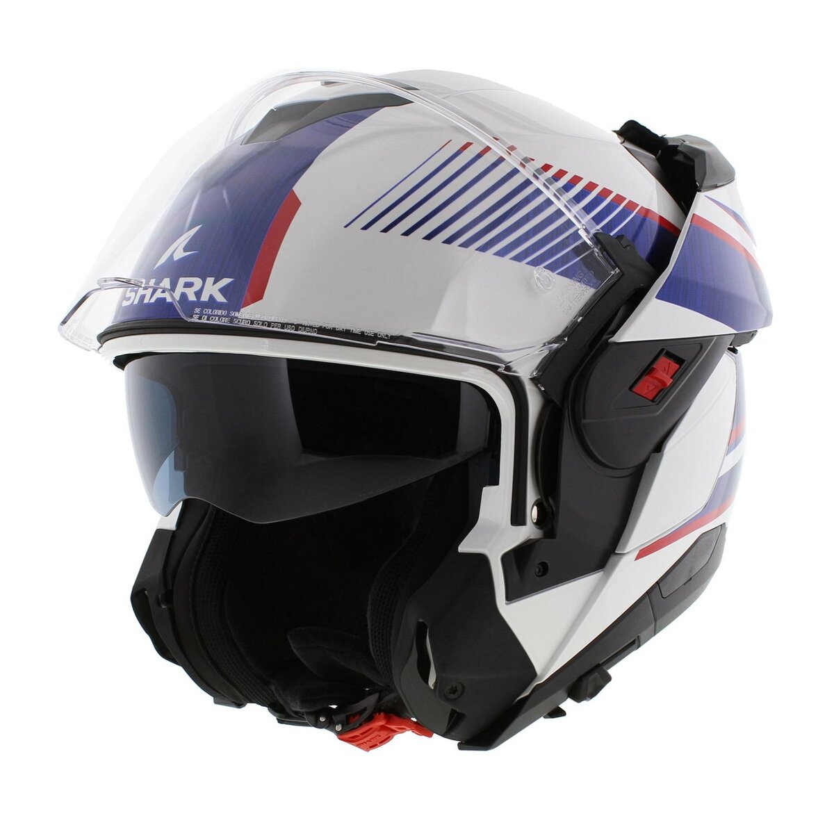 Shark Oxo Modular Helmet Blank - Sikter - White Blue Red