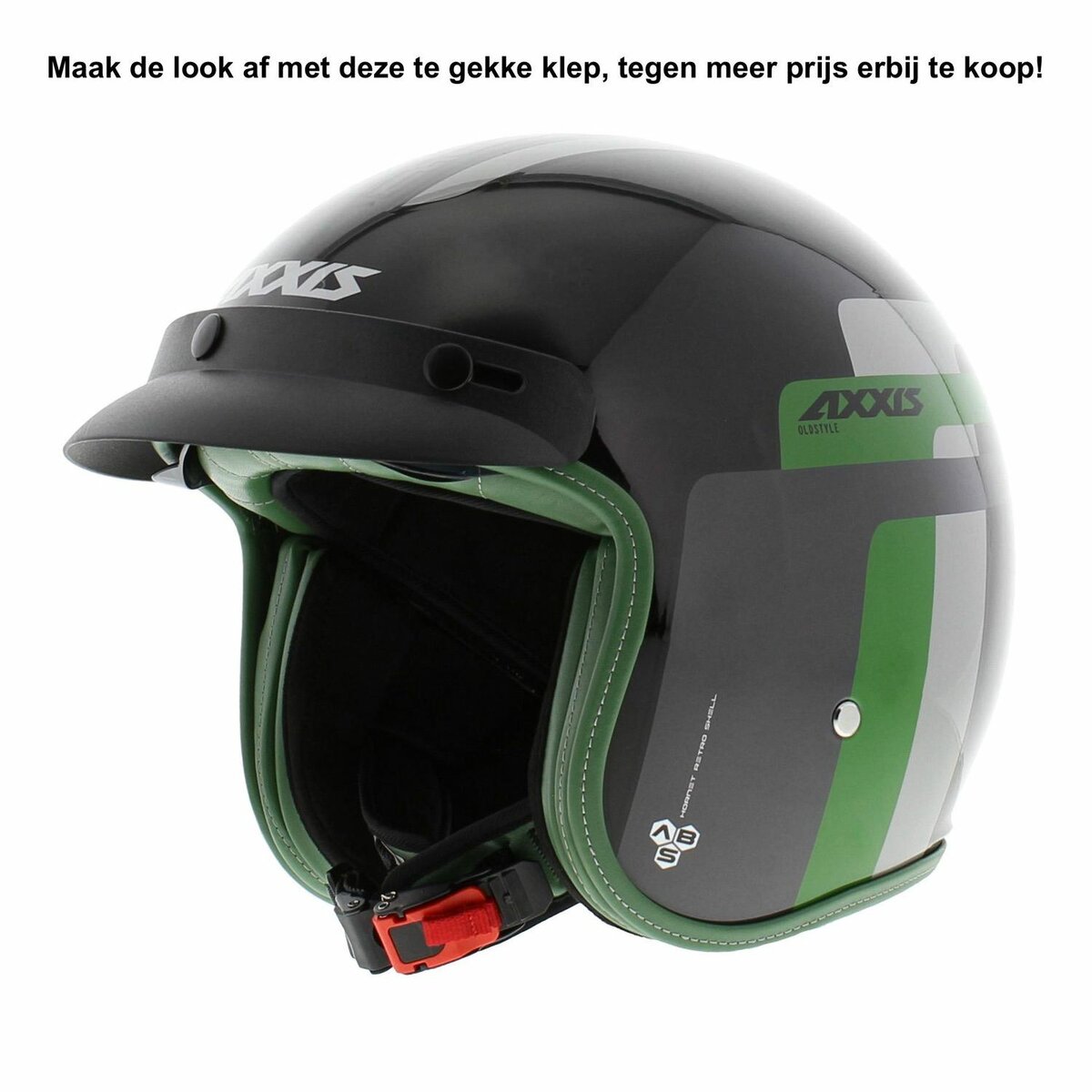 Axxis Hornet SV helmet Old Style B6 gloss green