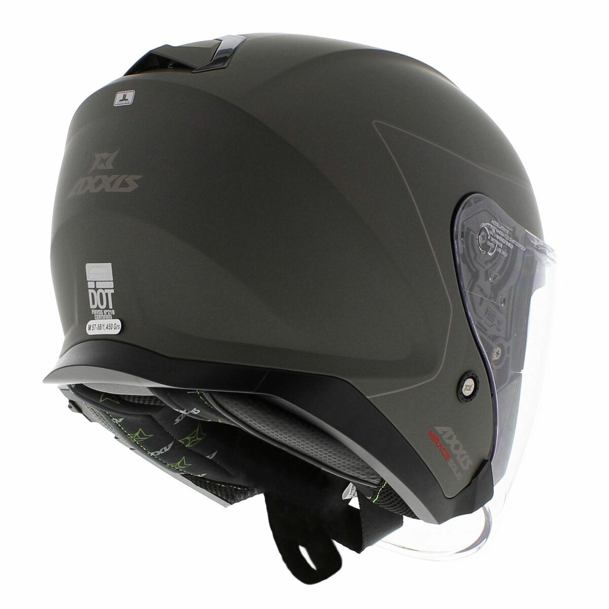 Axxis Mirage SV open face helmet Solid A2 - Matt Titanium
