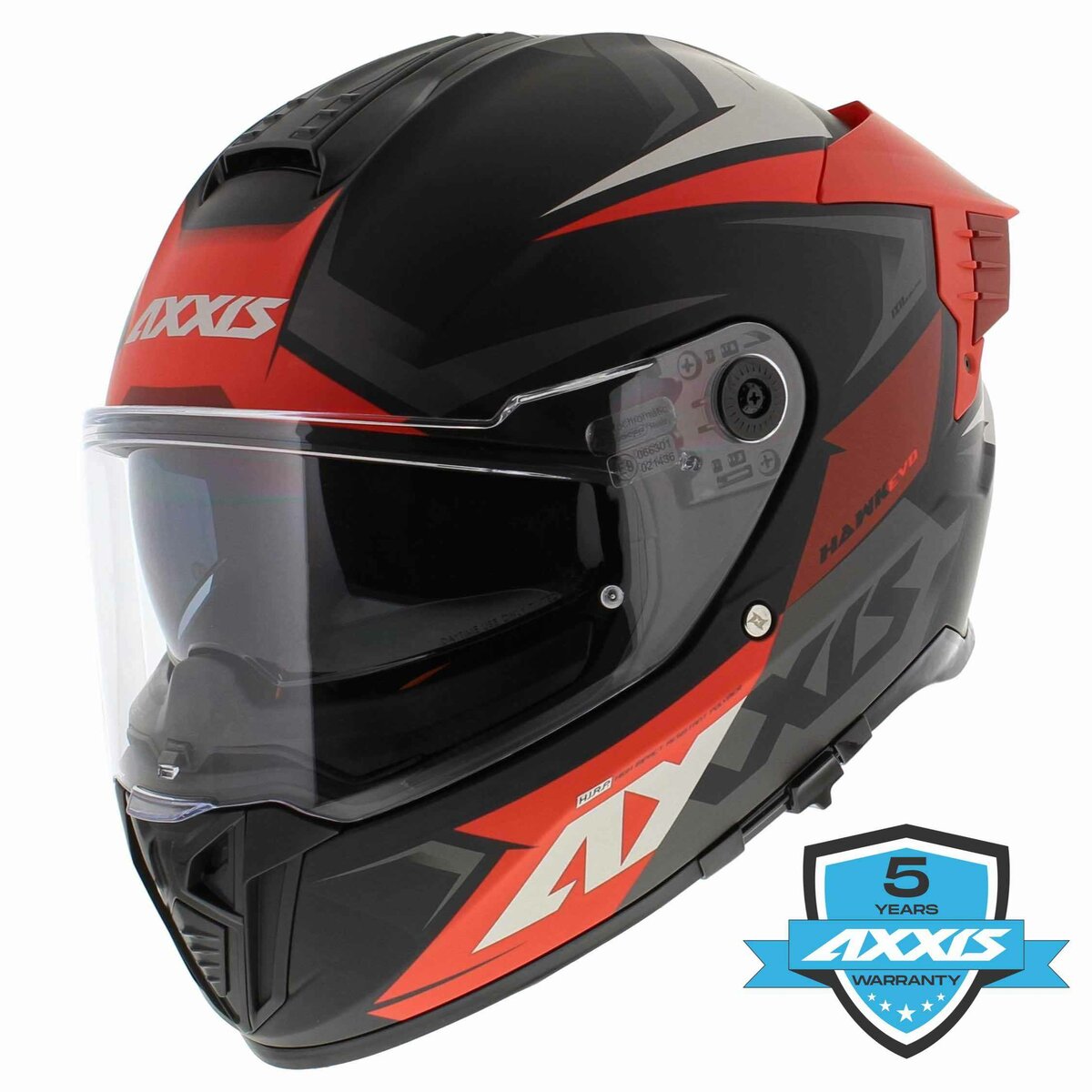 Axxis Hawk SV EVO full face helmet Ixil matt red