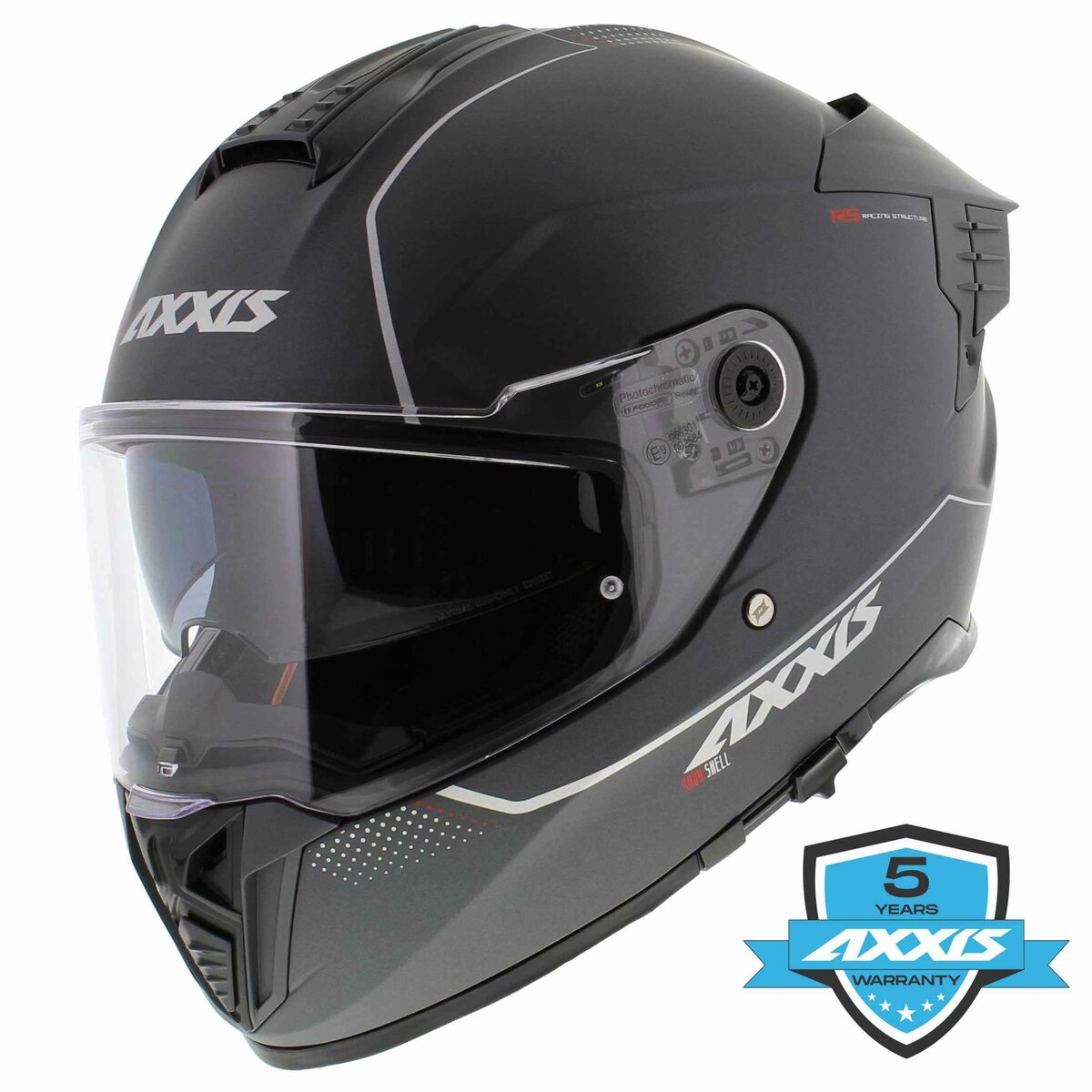 Axxis Hawk SV EVO full face helmet solid matt titanium