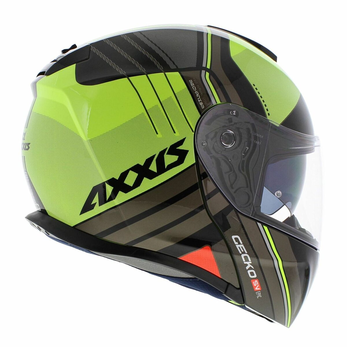 Axxis Gecko SV modular helmet Epic gloss black yellow