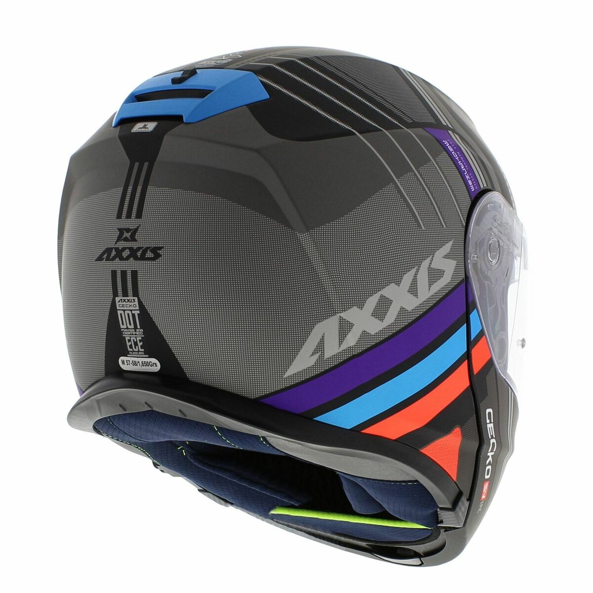 Axxis Gecko SV modular helmet Epic matt black blue purple orange