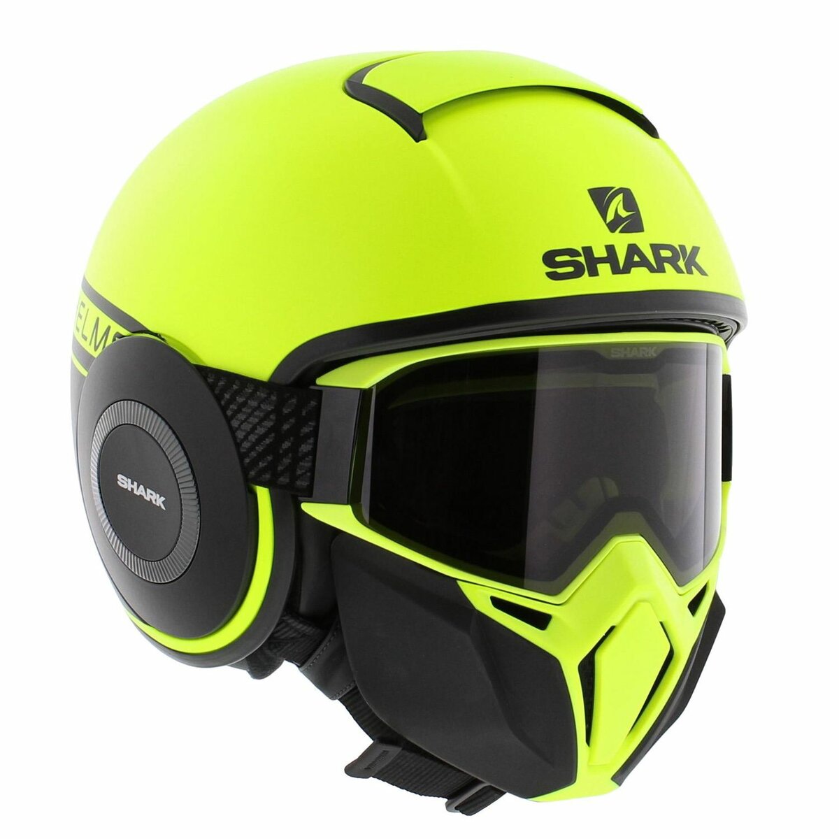 Shark Helmet Street Drak Neon series matt yellow black YKK