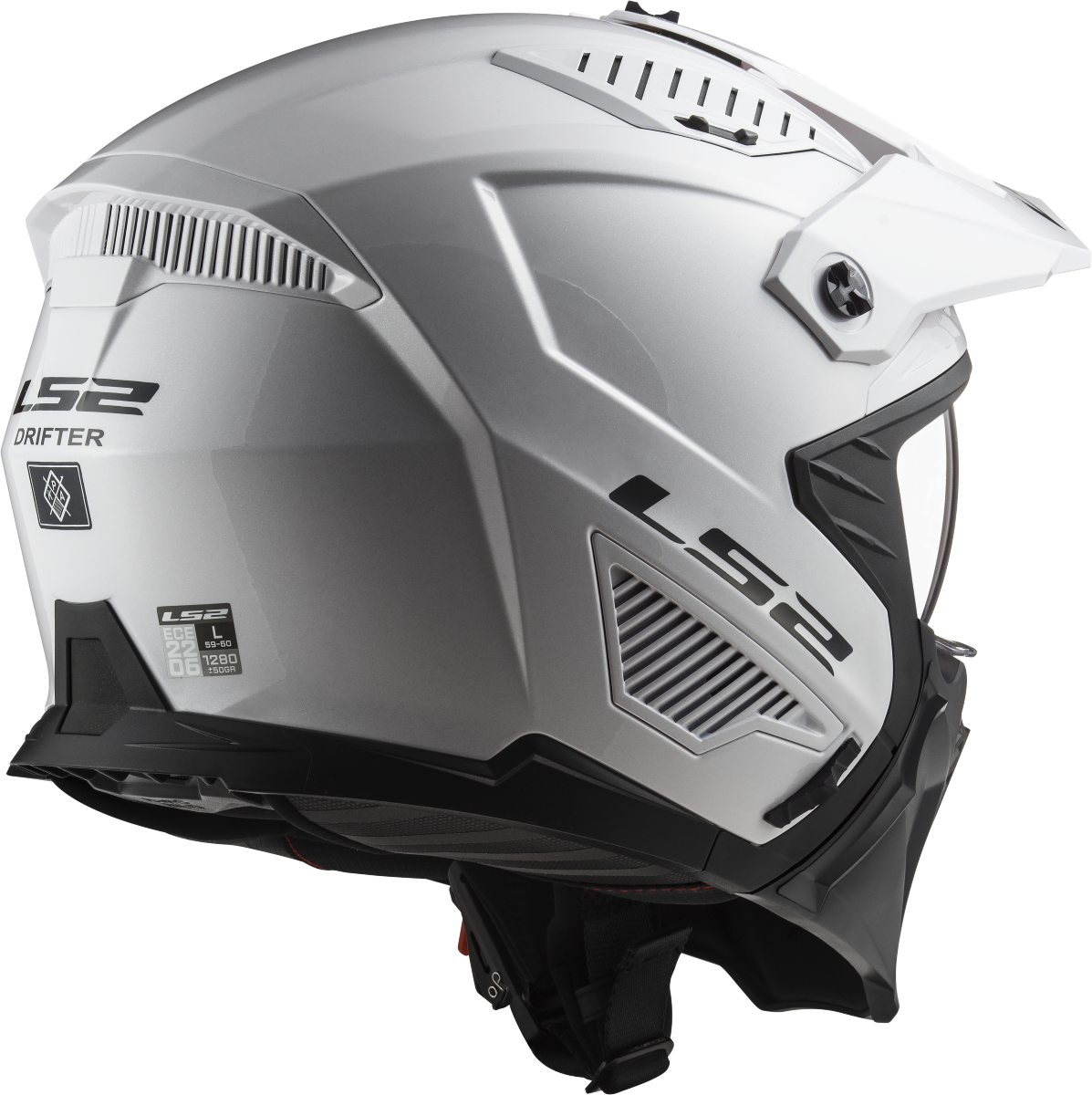 LS2 OF606 Drifter solid gloss white