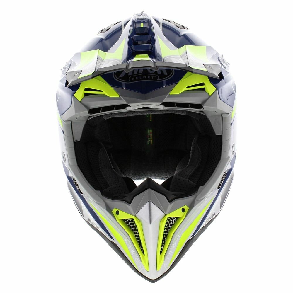 Airoh Helmet Aviator 3 AMS² Push gloss blue grey yellow