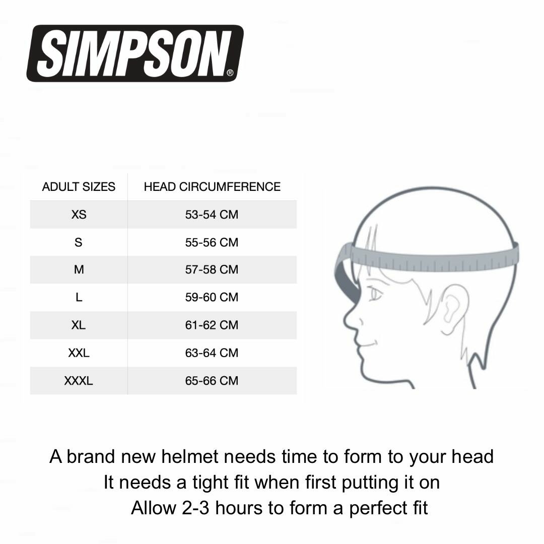Simpson Venom Carbon Motorcycle Helmet (22.06) - gloss carbon black