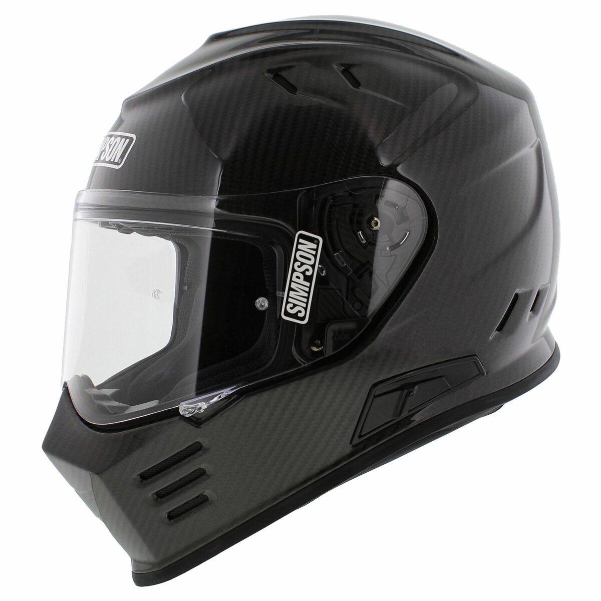 Simpson Venom Carbon Motorcycle Helmet (22.06) - gloss carbon black