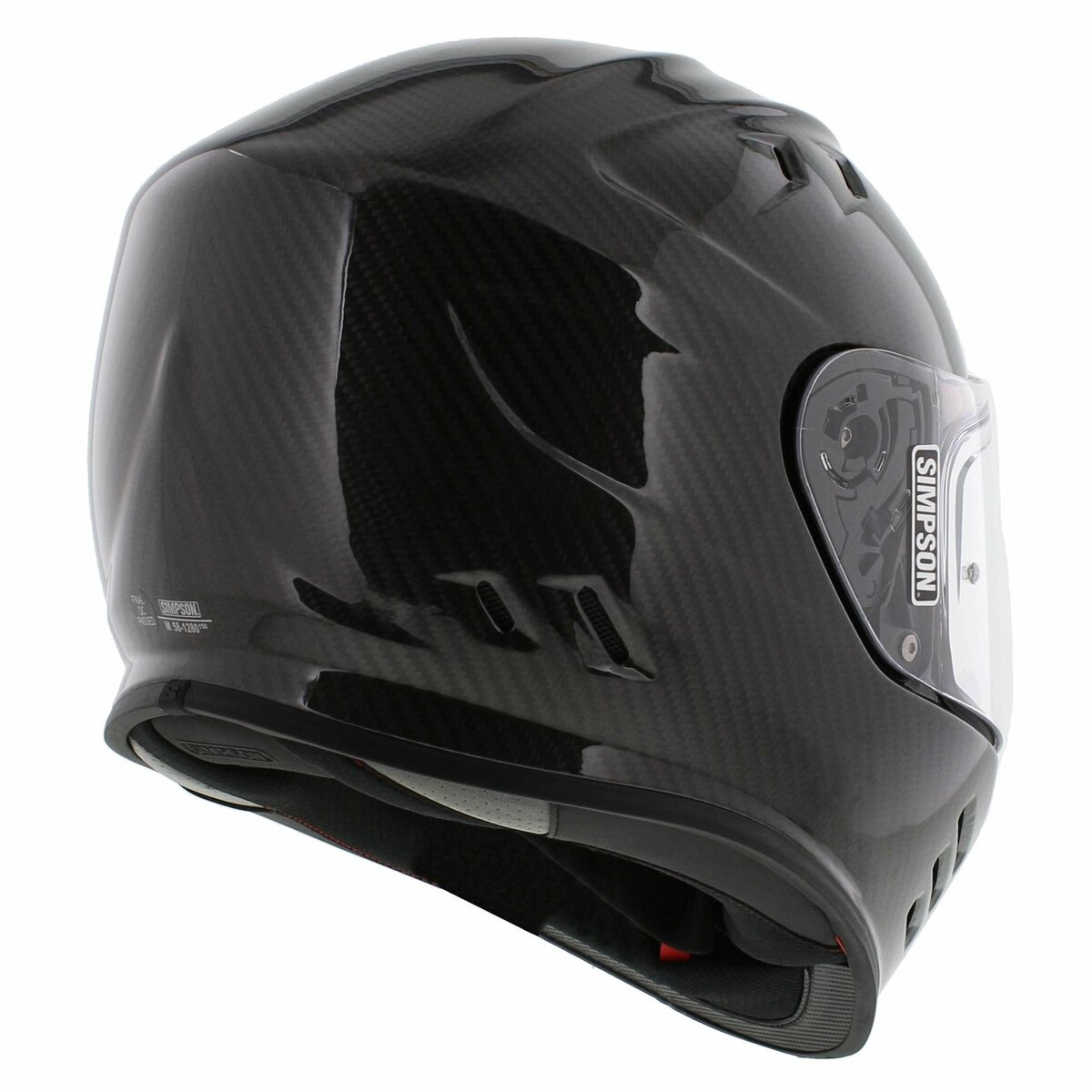 Simpson Venom Carbon Motorcycle Helmet (22.06) - gloss carbon black