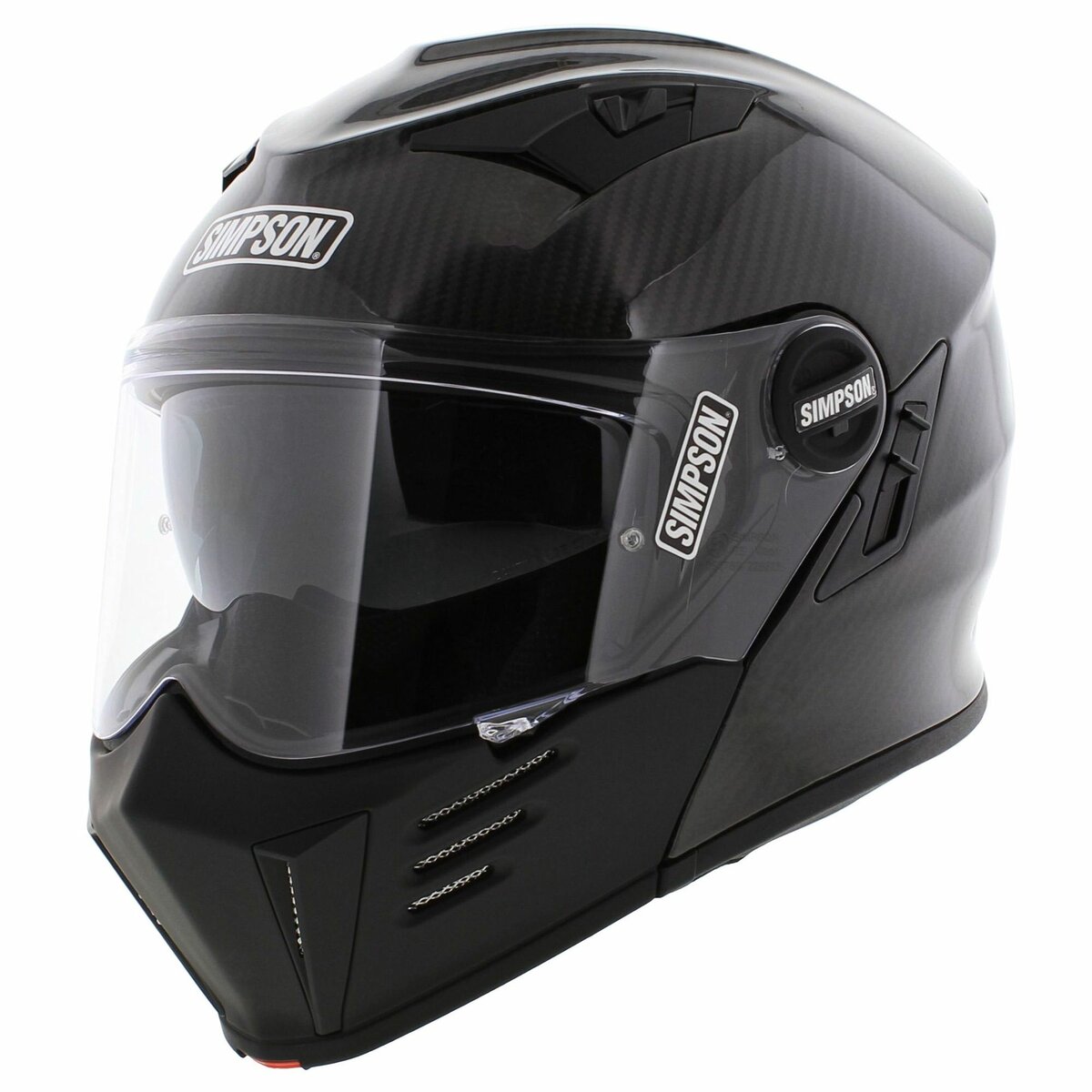 Simpson Darksome Modular Motorcycle Helmet Gloss Carbon Black (22.06)