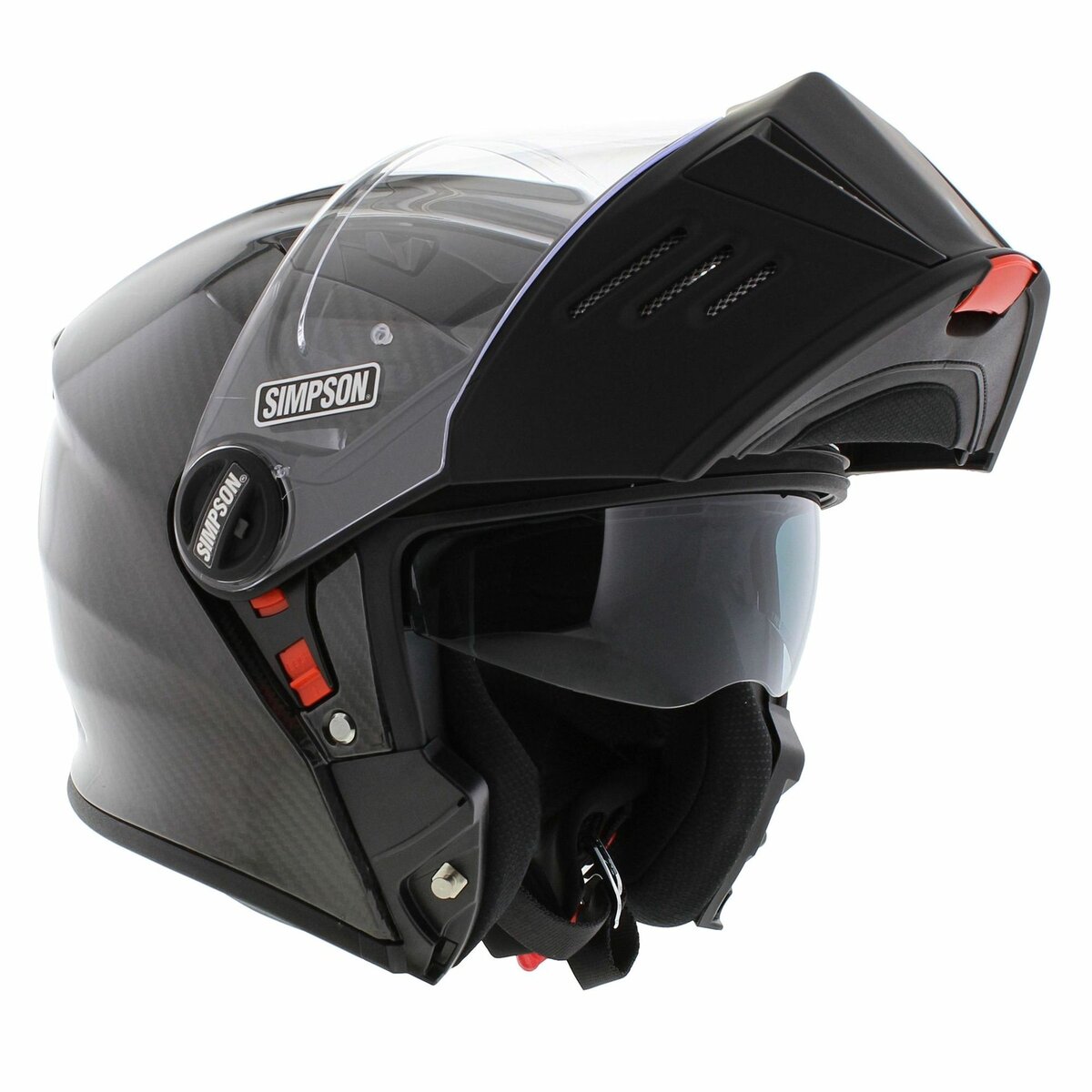 Simpson Darksome Modular Motorcycle Helmet Gloss Carbon Black (22.06)