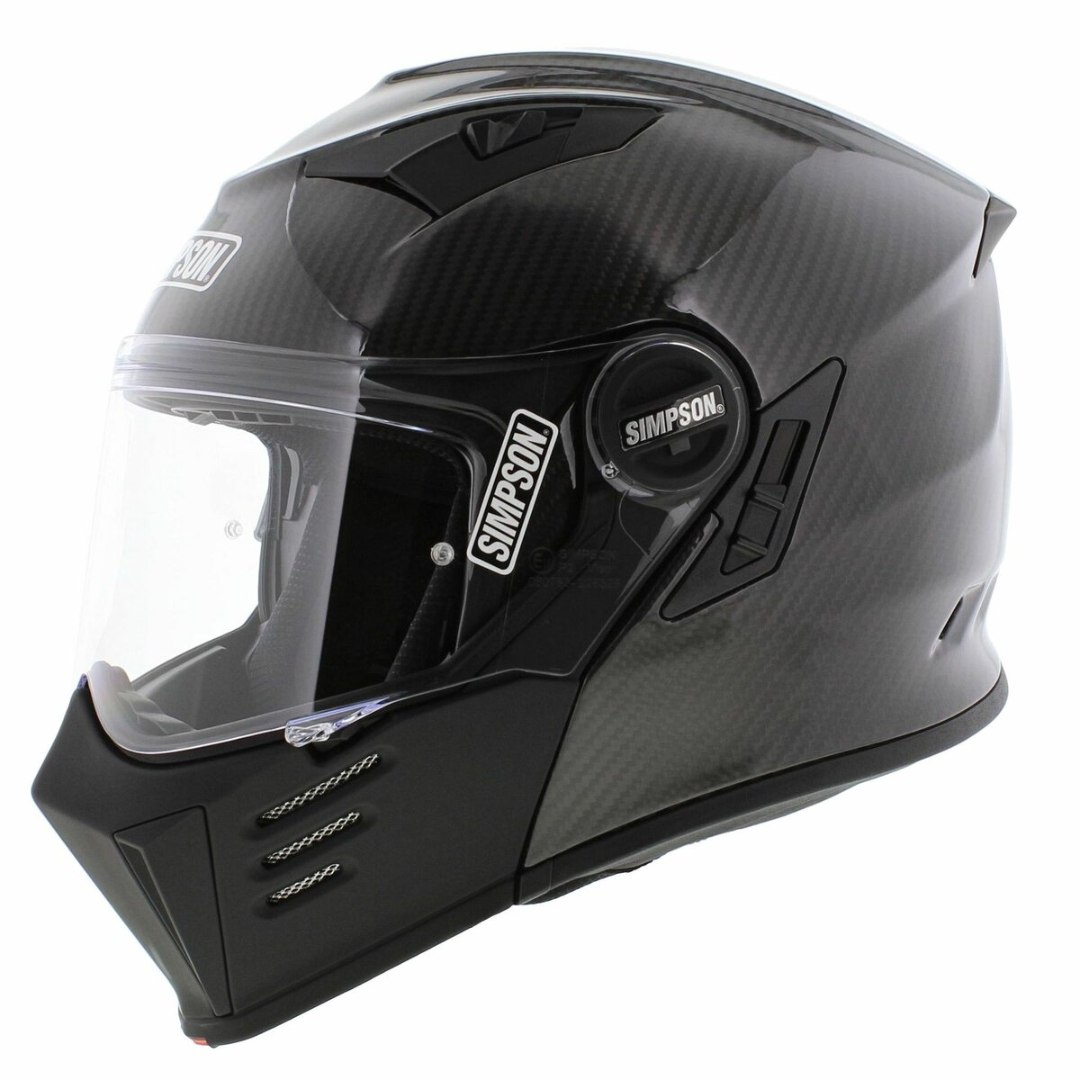 Simpson Darksome Modular Motorcycle Helmet Gloss Carbon Black (22.06)