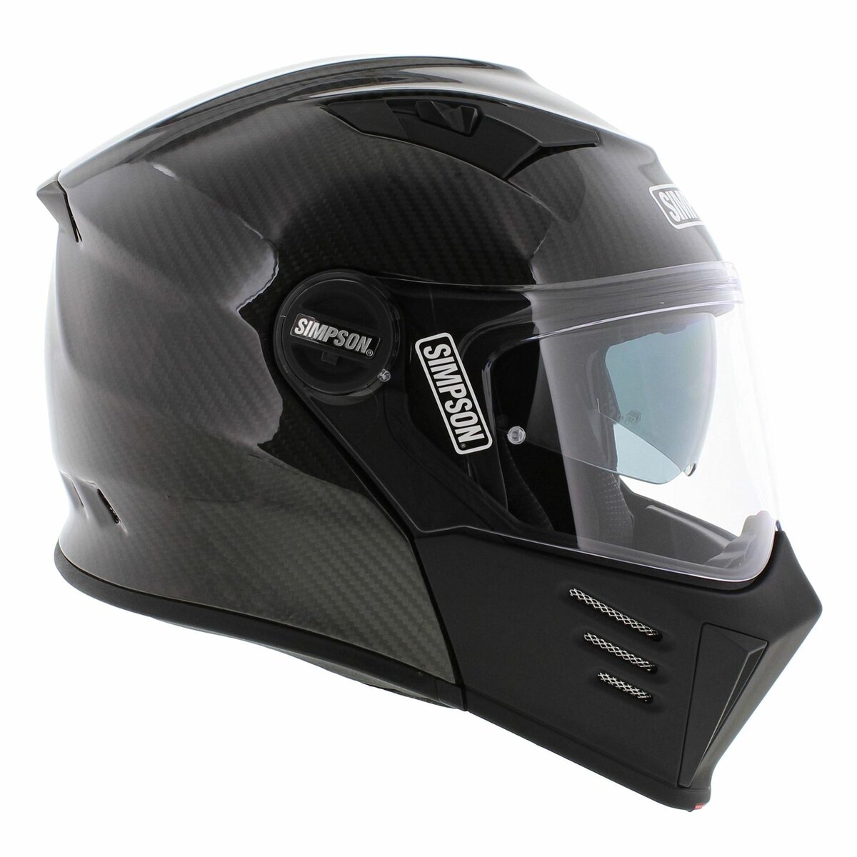 Simpson Darksome Modular Motorcycle Helmet Gloss Carbon Black (22.06)