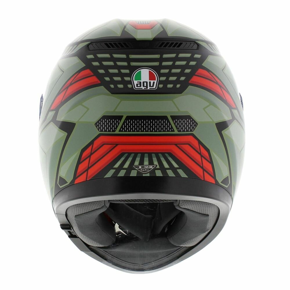 AGV K3 helmet Decept matt black green red