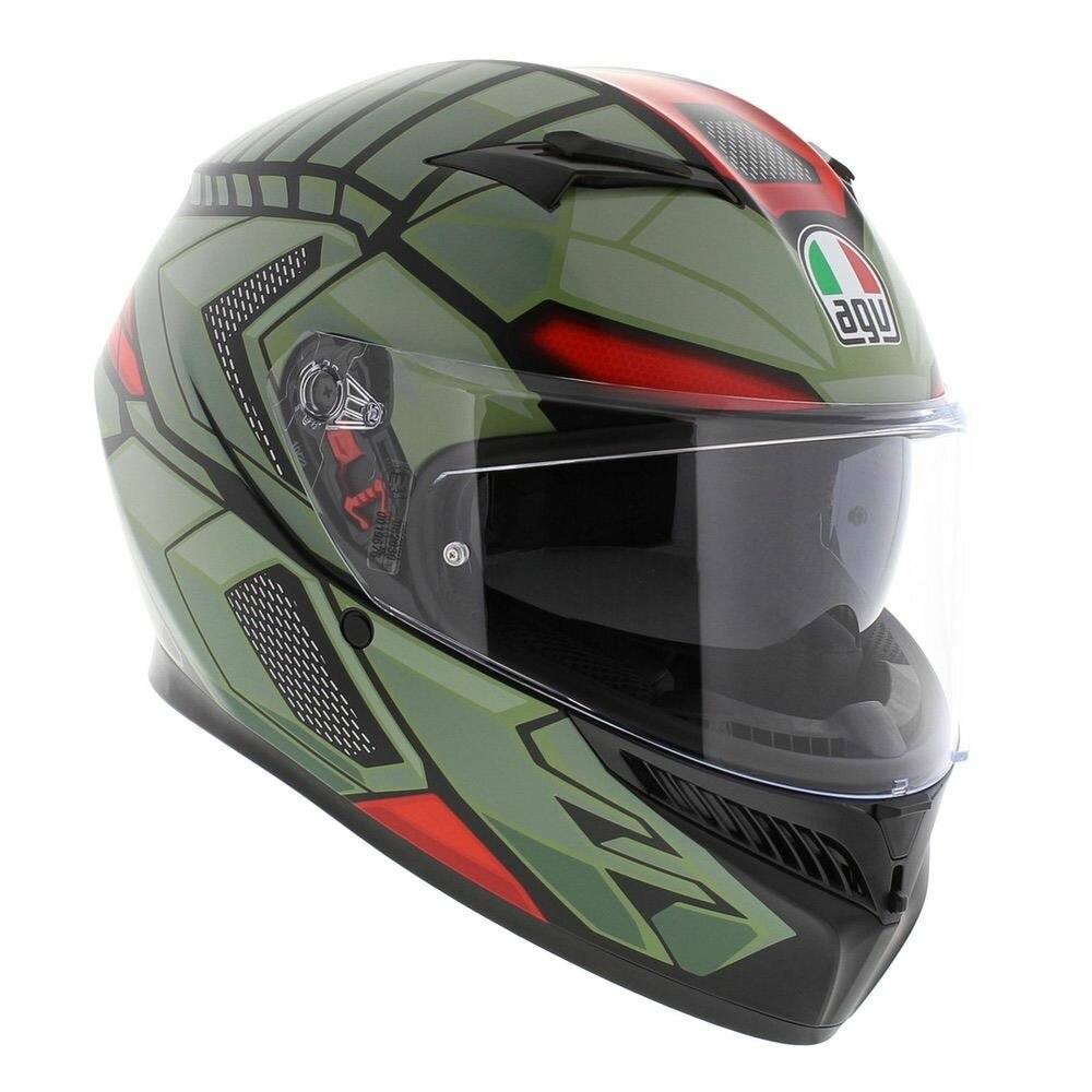 AGV K3 helmet Decept matt black green red